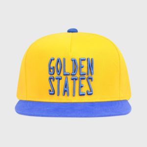 Bonés aba reta amarelo e azul - frente