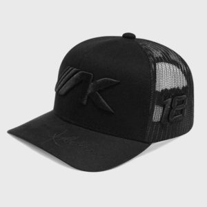 Boné baseball preto de tela - Perfil