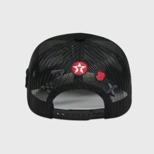 Boné baseball preto de tela - Traseiro