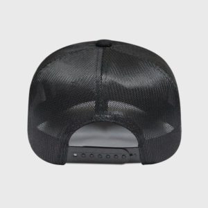 Boné trucker de redinha e suede - Traseiro