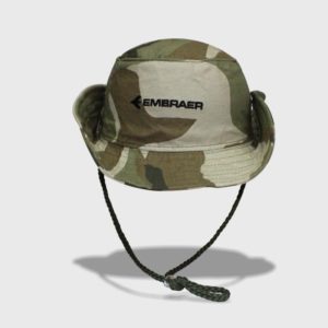 Chapéu afro camuflado - Frente aba fechada