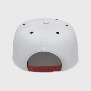 Boné aba reta branco com aba floral - Traseiro