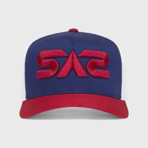 Boné trucker de tela com bordado 3D - frente