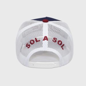 Boné trucker de tela com bordado 3D - Traseiro