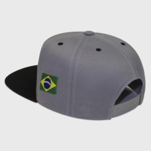 Boné aba reta bordado 3D - Traseiro