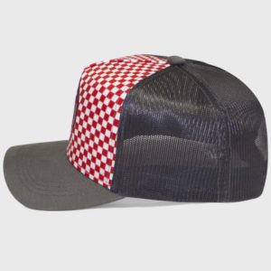 Boné americano de tela com aba curva - Lateral