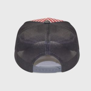 Boné americano de tela com aba curva - Traseiro