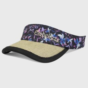 Viseira de microfibra com aba em estopa - Perfil