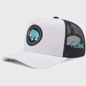 Boné trucker de tela com aba curva - Perfil