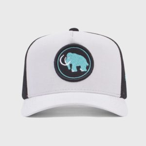 Boné trucker de tela com aba curva - Frente