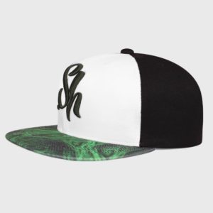 Boné preto com aba reta sublimada - Perfil