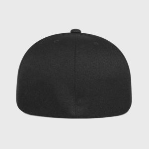 Boné preto com aba reta sublimada - Traseiro