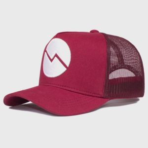 Boné trucker bordo de tela - Perfil