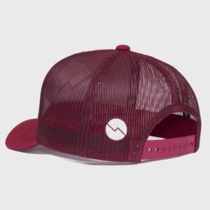 Boné trucker bordo de tela - Traseiro Perfil