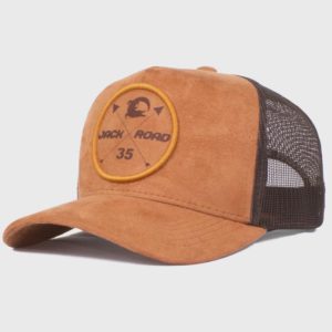 Boné trucker de veludo e tela - Perfil