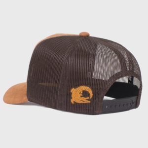 Boné trucker de veludo e tela - Traseiro