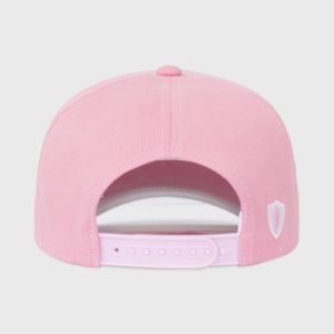 Boné trucker rosa bebê com estampa 3D - Traseiro