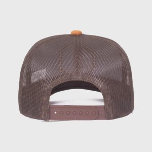 Boné trucker em jeans veludo e tela - Traseiro