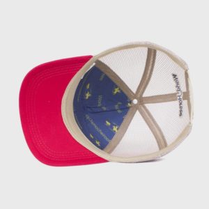 Boné trucker com aplique bordado e tela - Interior