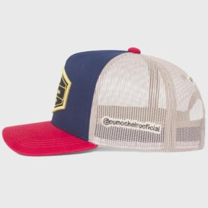 Boné trucker com aplique bordado e tela - Lateral